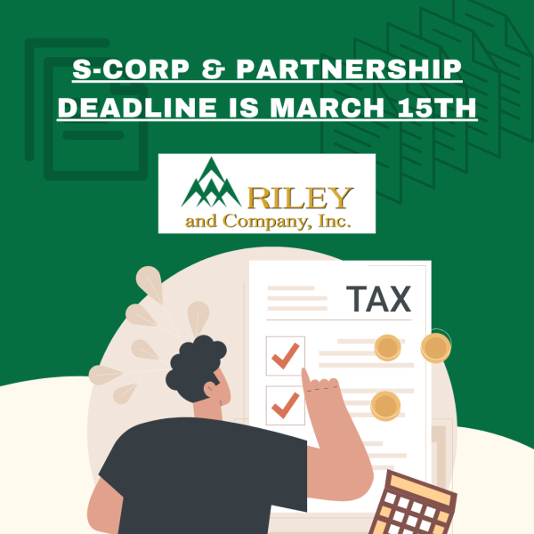 Business S-Corp & Partnership returns due