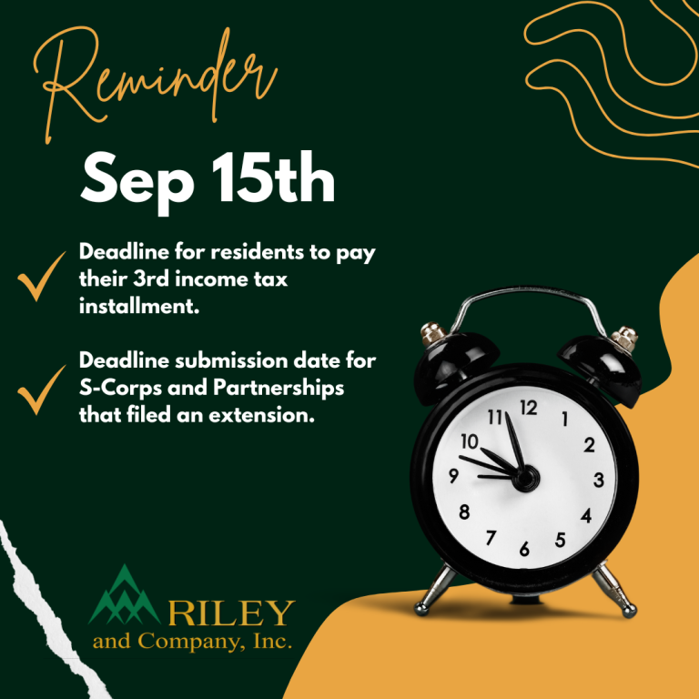 September 15th deadline