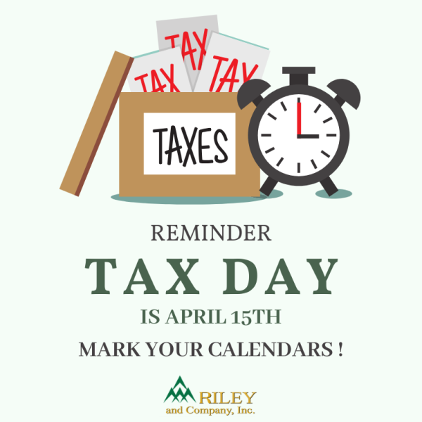 Tax Day – April 15th!